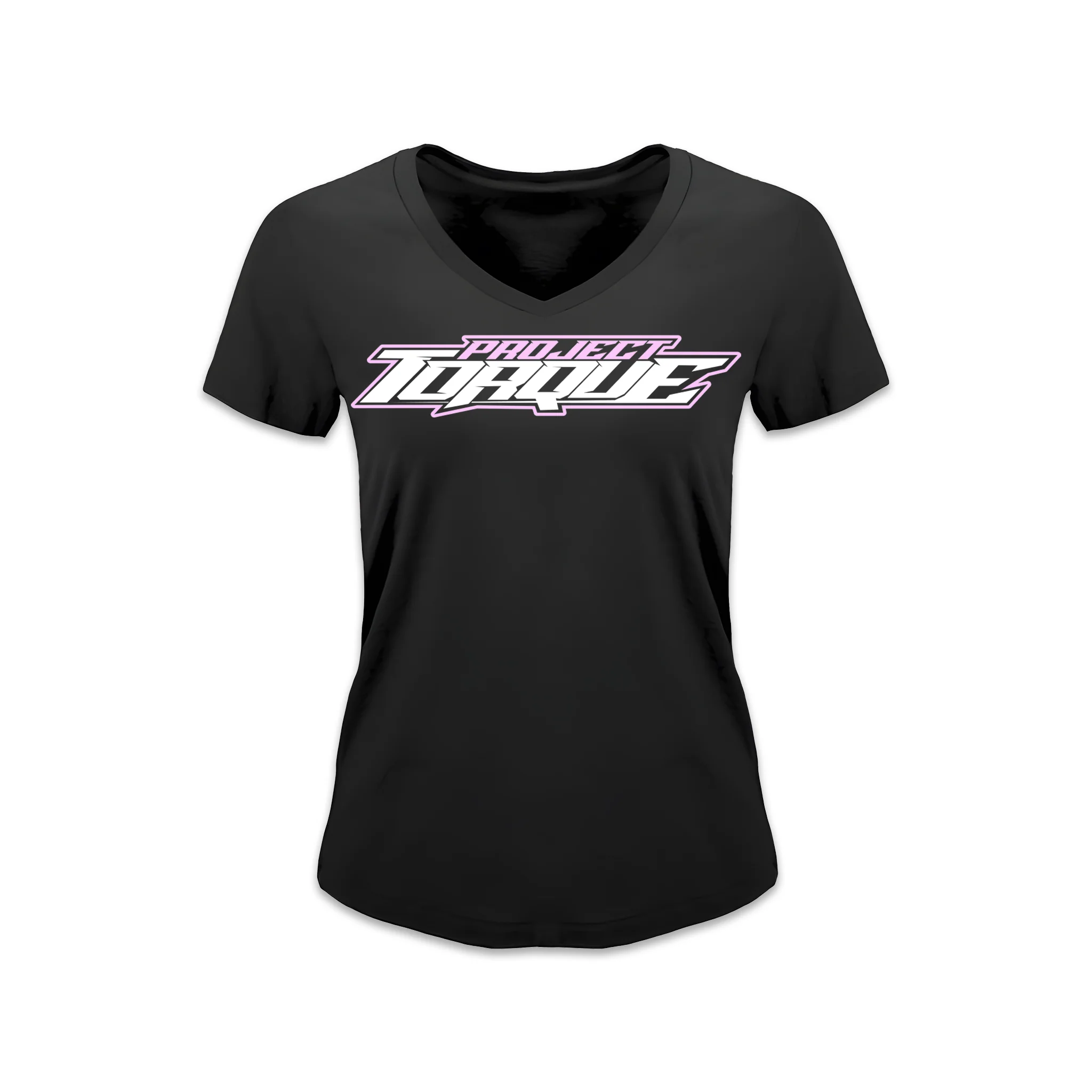 PINK LOGO V-NECK