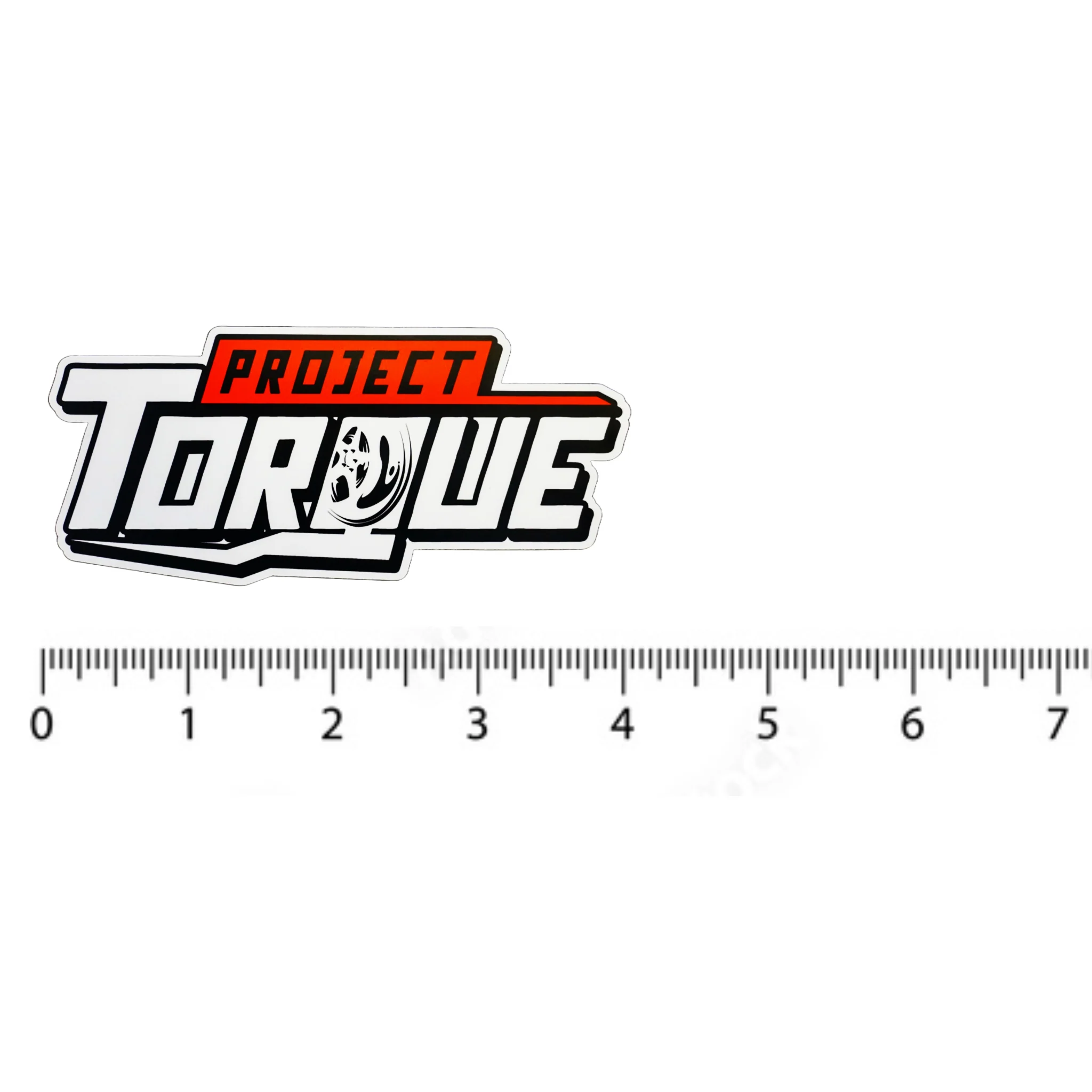SMALL RED AND WHITE PROJECT TORQUE DECAL - Image 2
